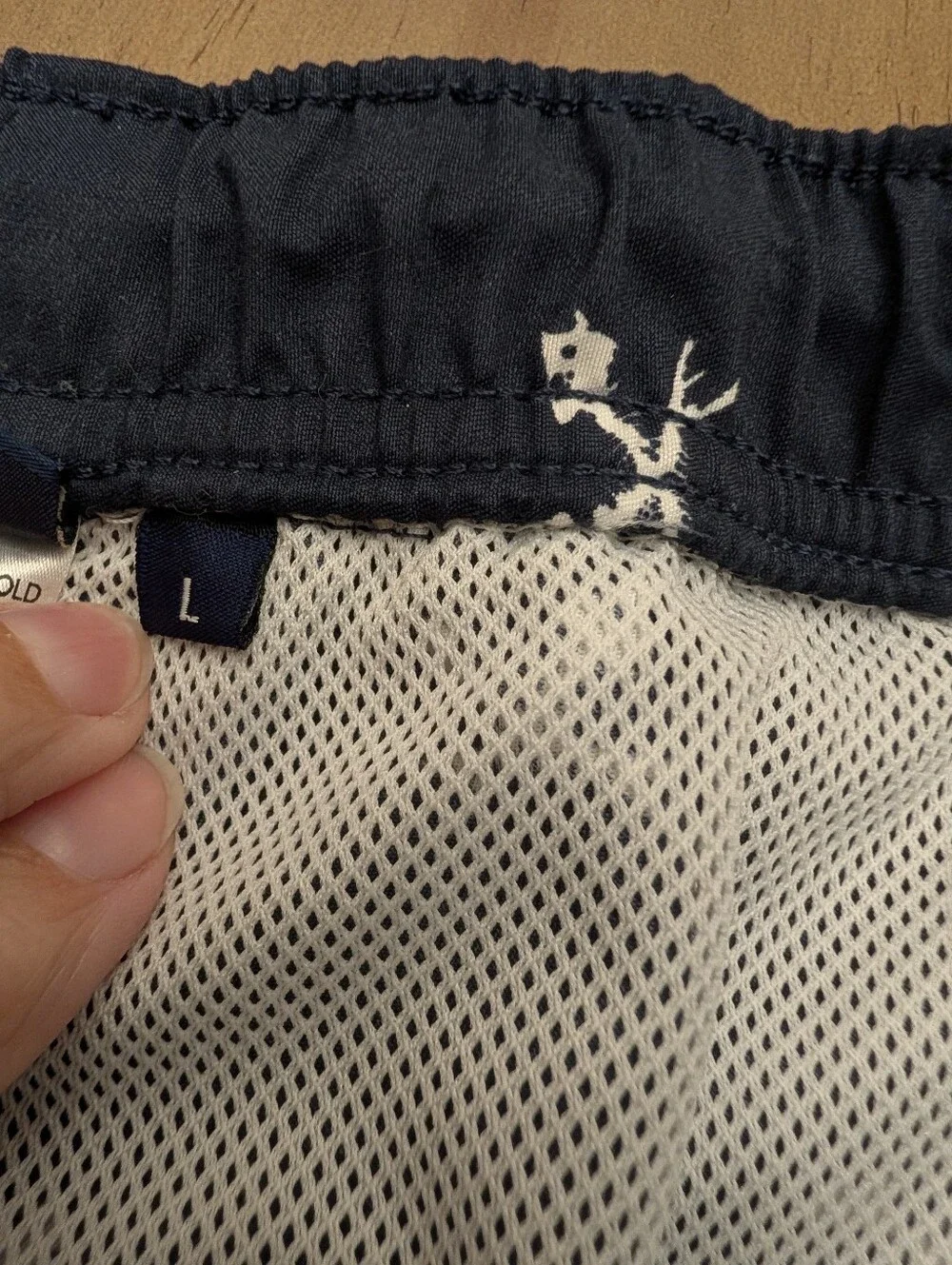 Vineyard Vines Navy & White Mens Swim Trunks Size Large